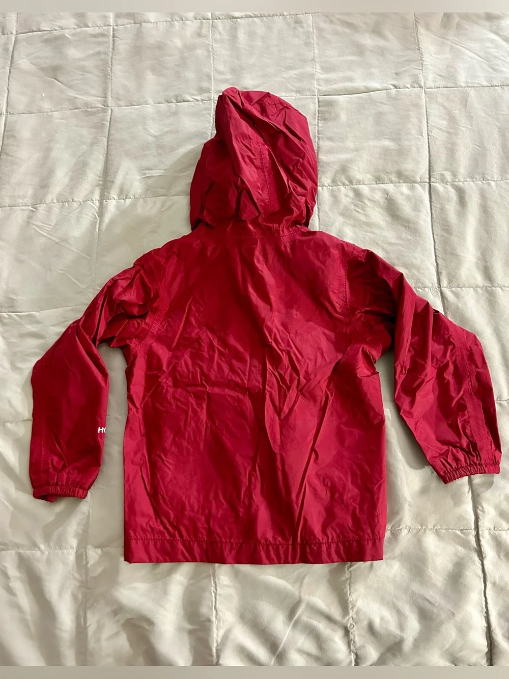 The North Face Kids' Red Rain Jacket with Hood, Size 3T, Zip Up